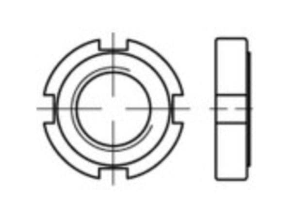 TOOLCRAFT låsmuttrar M10 DIN 1804 stål (10 st.)