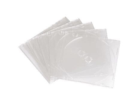 Hama CD-fodral smalt - för 1 CD/DVD/Blu-Ray, transparent polystyren - 20-pack