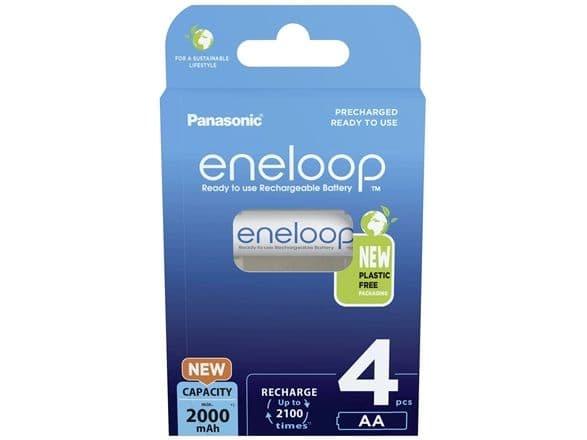 Panasonic eneloop HR06 Uppladdningsbart AA-batteri NiMH 2000 mAh 1,2 V 4 st