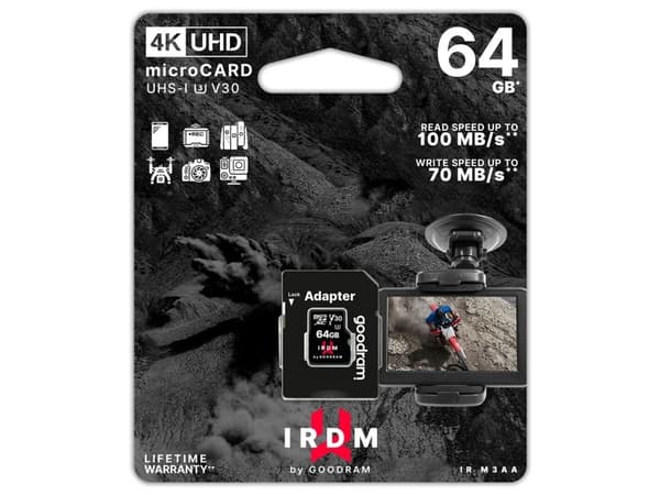 GOODRAM IRDM 128 GB microSD UHS-I U3 + adapter