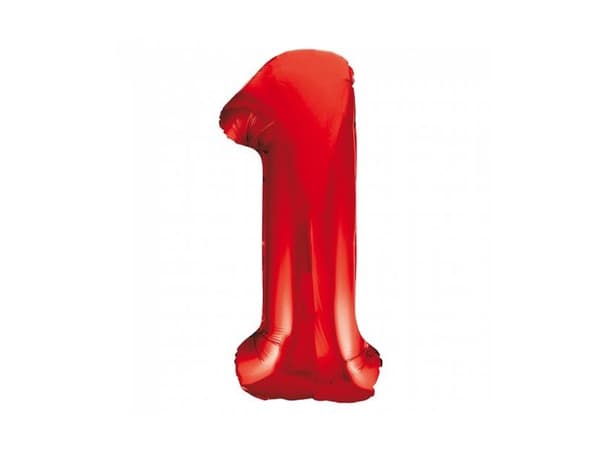 Røde tallballonger, 86 cm
