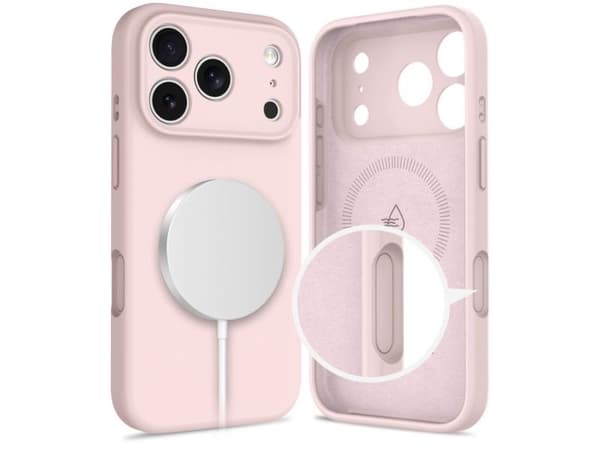 Tech-Protect Silicone Magsafe iPhone 17 Pro Max pink pearl