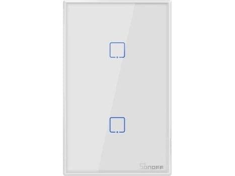 Sonoff T2US2C - 2-gangs Wi-Fi smart veggbryter US - hvit