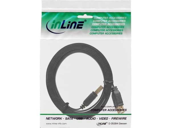 InLine 34620F, 2 m, USB A, USB 2.0, uros/naaras, musta