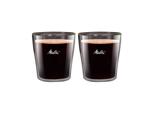 Melitta 212897, Translucent, Glas, Rund, 2 styck, Klar, 80 ml