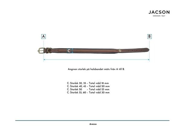 Jacson Arezzo Hundhalsband Brun 55cm