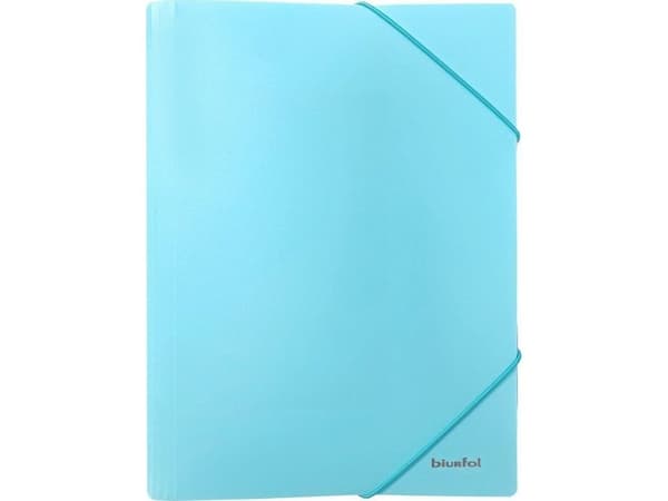 A4 PP elastisk pärm pastellblå