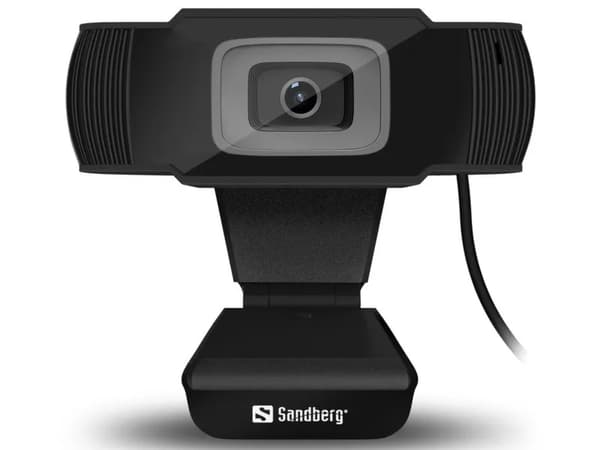 Sandberg USB Webcam - indbygget stereomikrofon - USB 2.0 - perfekt til onlinemøder