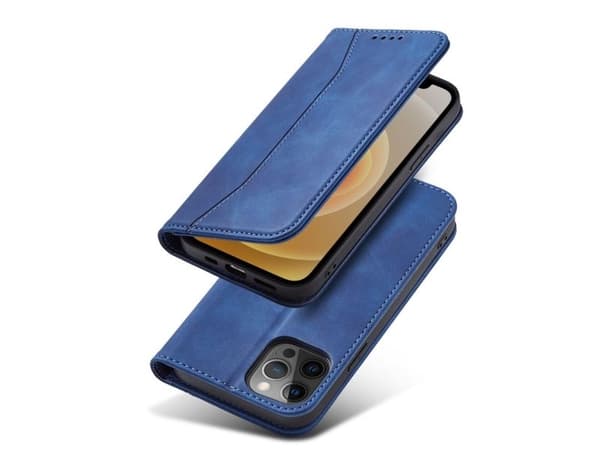 Magnet Fancy Case för iPhone 12 Pro Max – kortfack/telefonstativ blå