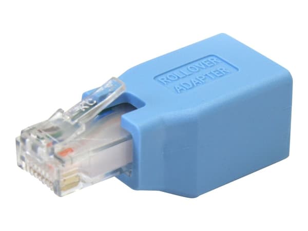StarTech.com Cisco Console Rollover Adapter for RJ45 Ethernet Cable - Network adapter cable - RJ-45 (M) to RJ-45 (F) - blue - ROLLOVER - Nätverksad...