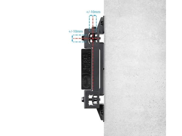 B-TECH System X BT8390-WFK6 - Monteringskomponent (rail mounting bracket) - för platt panel/AV-utrustning - svart - montering på skena