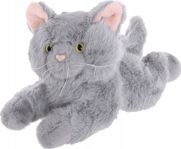 Madej stor bamse grå katt 45 cm kosedyr