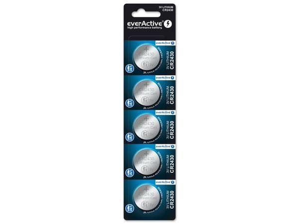 Everactive CR24305BL, Engangsbatteri, CR2430, Lithium, 3 V, 5 stykker, 10 år