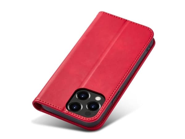 Magnetiskt Fancy Case till iPhone 14 Plus - flipplånboksställ röd