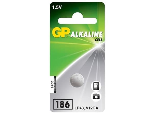 GP LR43-batteri, 1 st