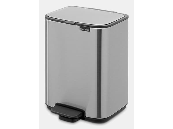 Brabantia Bo, 4 l, Rektangulär, Stål, Stål, Plast, Pedal