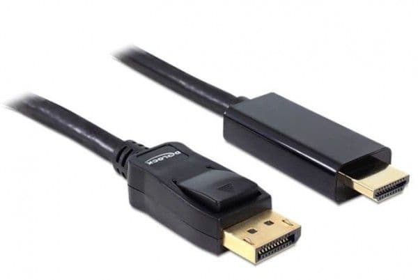 Delock - Adapterkabel - DisplayPort hann til HDMI hann - 1 m