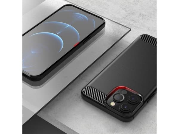 Hurtel Carbon Case fleksibelt deksel til iPhone 13 Pro Max svart