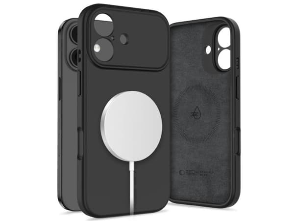 "Tech-Protect Silicone MagSafe -kotelo iPhone 17:lle - musta