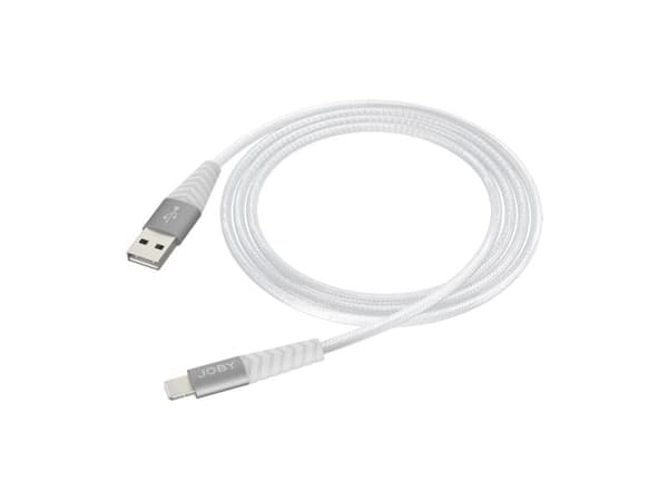 Joby JB01812-BWW, 1,2 m, Lightning, USB A, Hankjønn, Hankjønn, Hvit