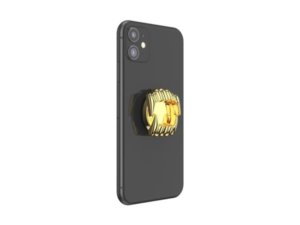 PopSockets PopSocket Say Cheese kleb/grep + stativ til telefon gull