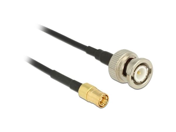 Delock - Antennekabel - BNC han til SMB han - 1 m - koaksial - sortti