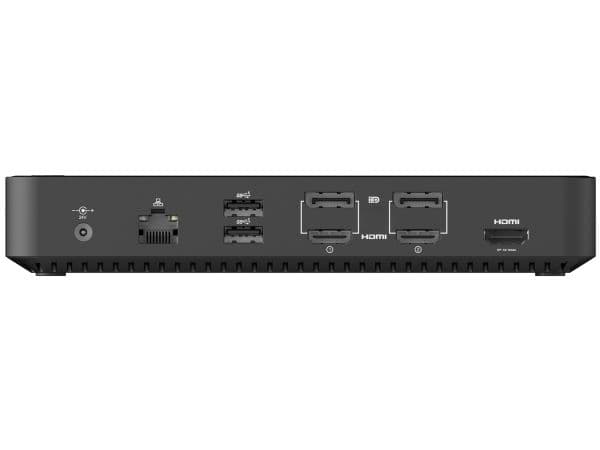 DELTACO - Dokkingstasjon - USB-C - 2 x DP, 3 x HDMI - 1GbE