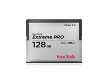 SanDisk Extreme PRO, 128 GB, CompactFlash, 515 MB/s, 440 MB/s, Musta, Harmaa