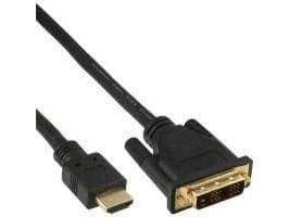 InLine 17661P, 1 m, HDMI, DVI-D, Gull, Sort, Hankjønn/hankjønn