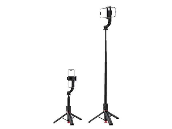 Acefast E42 Selfie Stick with Auto Tripod and Bluetooth Remote Control 1.05m - Black