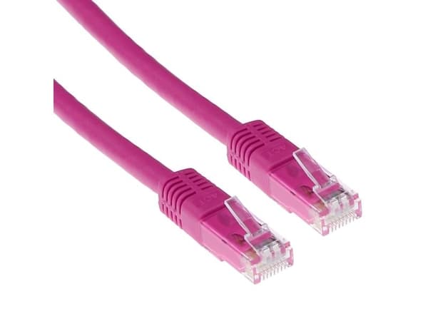ACT Pink 20 meter U/UTP CAT5E patchkabel med RJ45-plugg