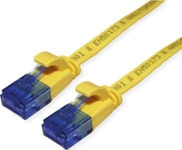VALUE Patchkabel Cat.6A (klass EA) UTP, extra-flach, gelb, 5 m (21.99.2035)