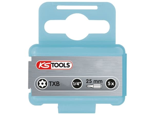 KS Tools 910.2348, 5 stykker, Torx Plus, TX20, 1/4, Rustfritt stål, 25 mm