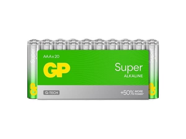 GP Super Alkaline - Batteri 20 x AAA / LR03 - Alkaline