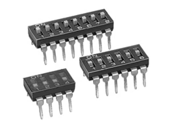 Omron A6T-8104 DIP-bryter, poler 8 THT (1 stk)