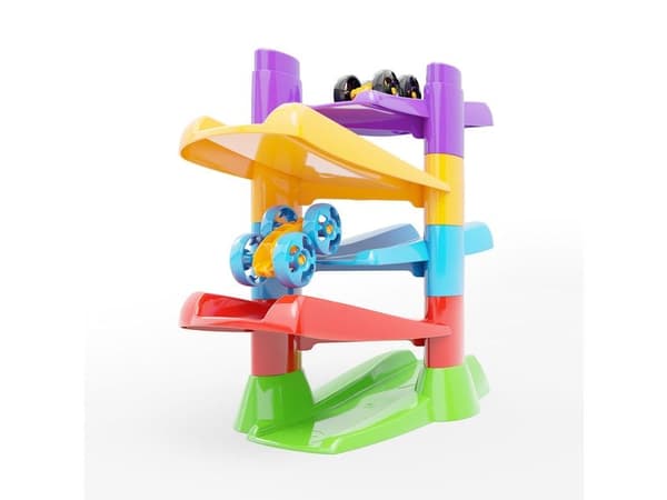 Quercetti 06496, Set med fordon och bana, Plast, Multifärg