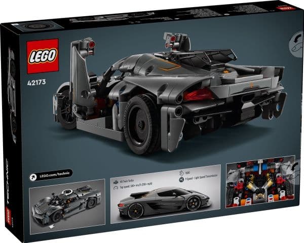 LEGO Technic 42173 Koenigsegg Jesko Absolut-hyperbil i grått