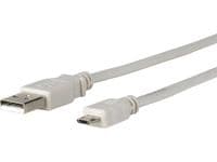 MicroConnect - USB-kabel - mikro-USB typ B (hane) till USB (hane) - 3 m - grå