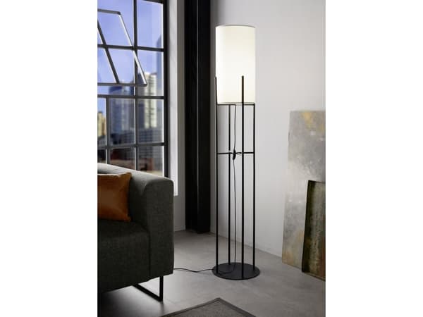 EGLO GLASTONBURY gulvlampe E27 sort/hvit