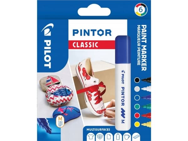 Pilot Pintor märkpenna assorterad medium Classic Mix (6 st./förp.)