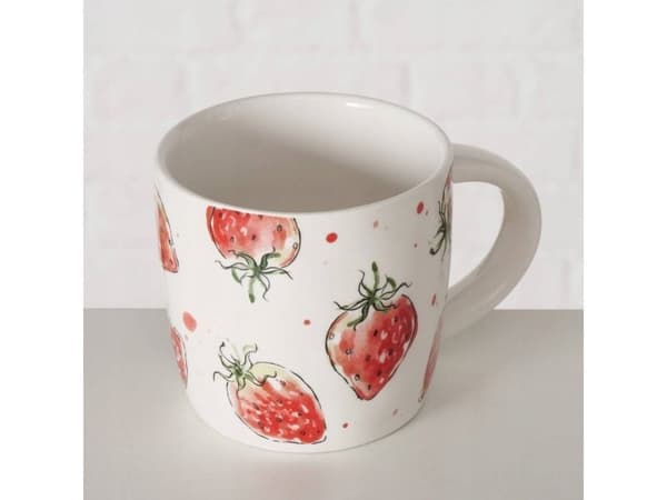 Boltze keramikmugg STRAWBERRY, 450 ml
