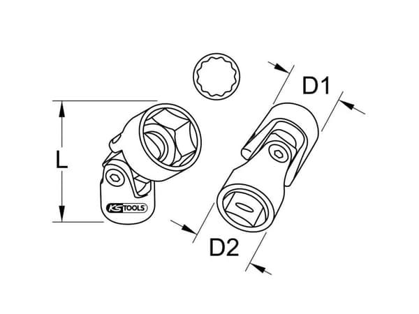 KS Tools hylsnyckel 9184853 12 mm