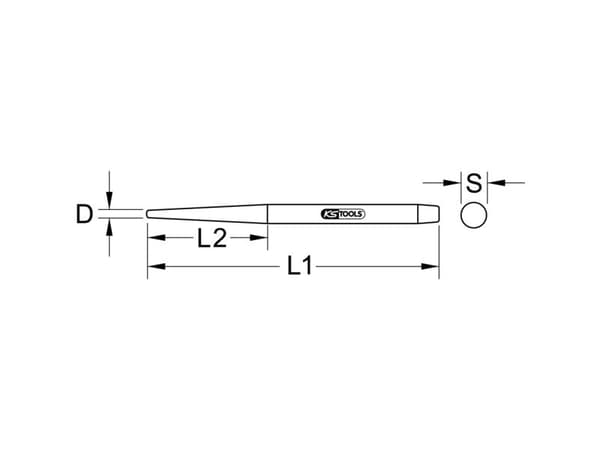 KS Tools 129.2220, 500 mm, Kromvanadiumstål, 1 stykker