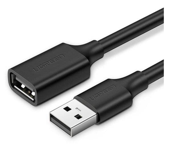 USB 2.0 -jatkojohto UGREEN US103, 3m (musta)