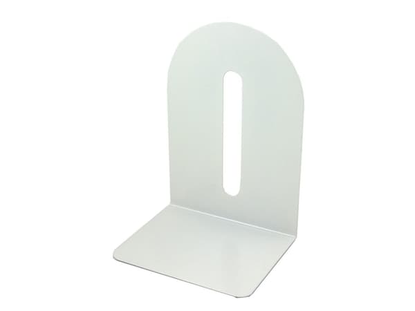 Bokstöd i metall, 15x15 cm, vit - 2 st./förpackning