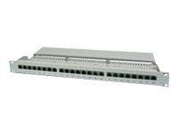DIGITUS DN-91524S - Patch-panel - CAT 5e - RJ-45 X 24 - grå, RAL 7035 - 1U - 19"
