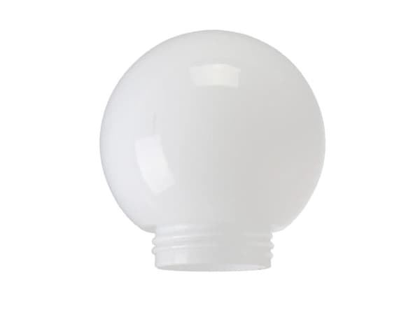 PLAST GLOBE Ø150, OPAL, 84,5MM GEVIND, PMMA,