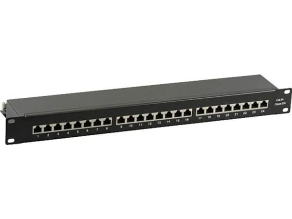 EFB Elektronik 37666SW.1M, RJ-45, Gull, Cat6a, 22/24, Sort, Rackmontering