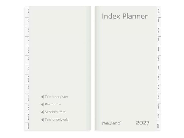 Index Planner månadskalender REFILL + tfn.reg. 2027