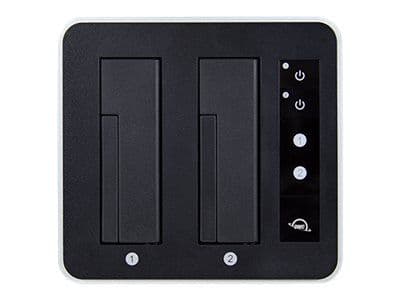 OWC Drive Dock - HDD-dokkestasjon - brønner: 2 - 2,5" / 3,5" delt - SATA 6Gb/s - RAID RAID 0 - USB-C, Thunderbolt 3